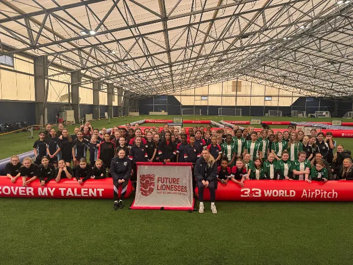 England football Future lioness partnership with 3v3 UK